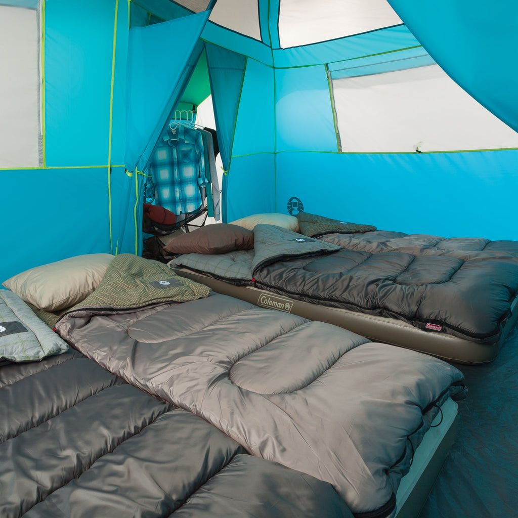 Coleman 8-Person Tenaya Lake Fast Pitch Cabin Camping Tent with Closet, Light Blue