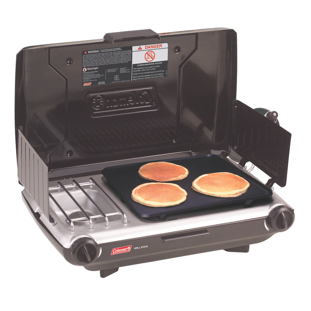 Tabletop Propane Gas Camping Grill/Stove, 2-Burner