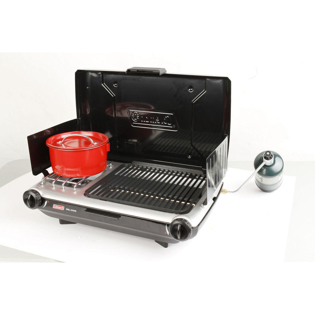 Tabletop Propane Gas Camping Grill/Stove, 2-Burner