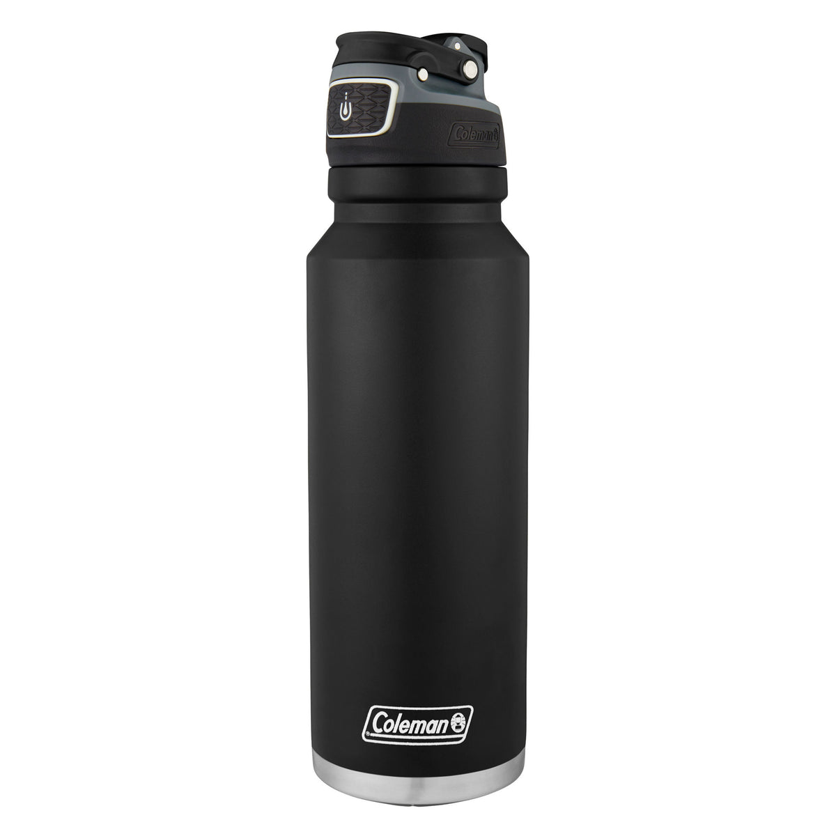 Coleman FreeFlow AUTOSEAL Stainless Steel Water Bottle, 40 oz (1.18 L), Black