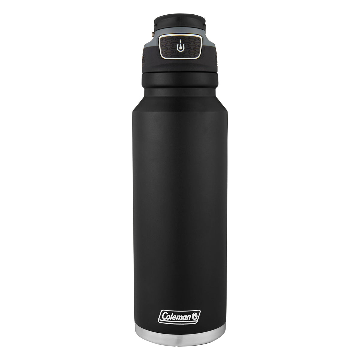 Coleman FreeFlow AUTOSEAL Stainless Steel Water Bottle, 40 oz (1.18 L), Black