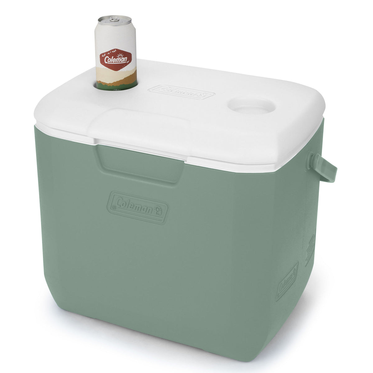 Coleman Chiller 30-Quart Hard Cooler, 28.4-Litre Portable Beach and Ice Chest Camping Cooler, Hickory Moss