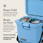 Coleman Pro 25-Quart Hard Cooler, Blue Sky