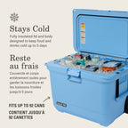 Coleman Pro 55-Quart Hard Cooler, Blue Sky